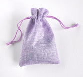 Jute Drawstring Dice Bag - Whimsical Witch Purple