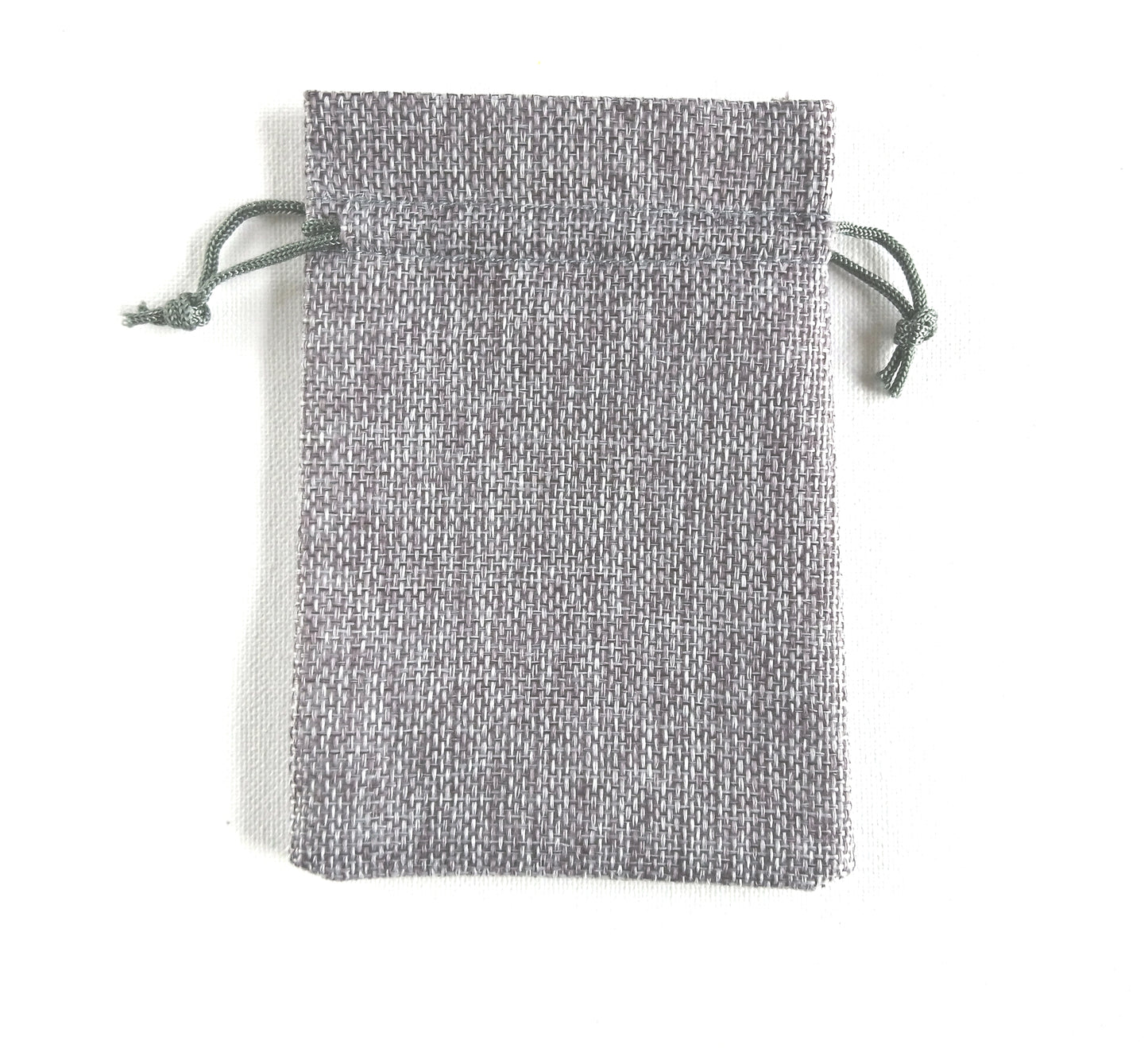 Jute Drawstring Dice Bag - Wizened Wizard Grey