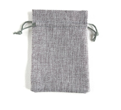 Jute Drawstring Dice Bag - Wizened Wizard Grey