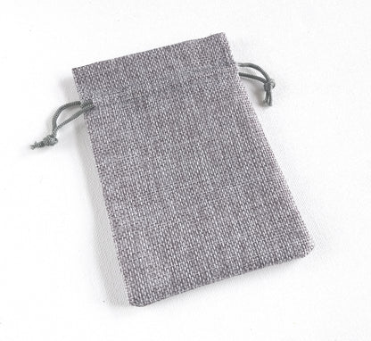 Jute Drawstring Dice Bag - Wizened Wizard Grey