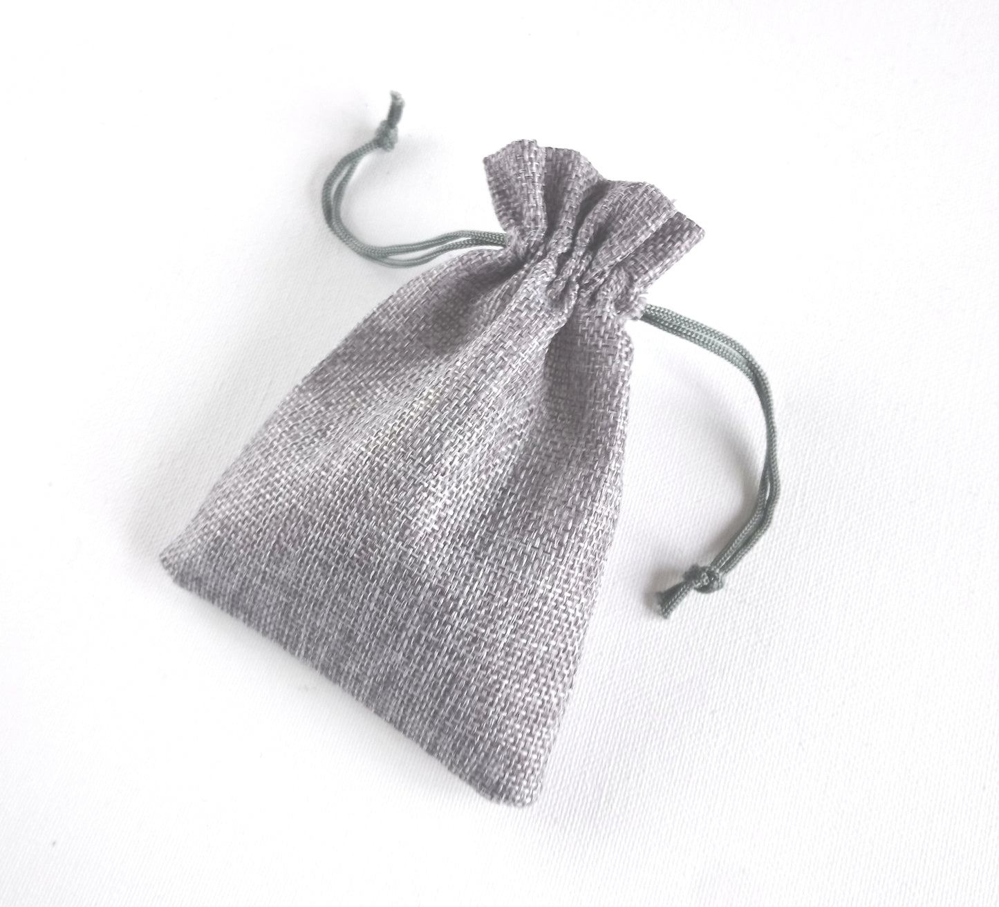 Jute Drawstring Dice Bag - Wizened Wizard Grey