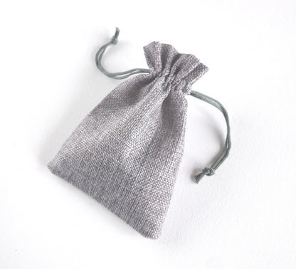 Jute Drawstring Dice Bag - Wizened Wizard Grey