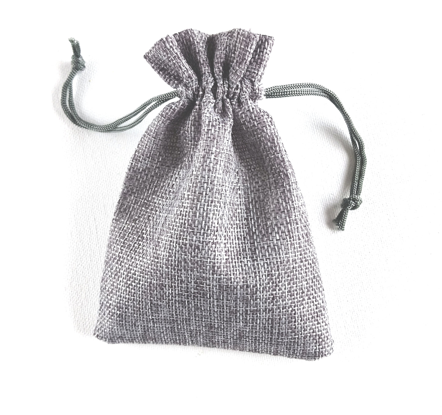 Jute Drawstring Dice Bag - Wizened Wizard Grey