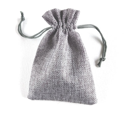 Jute Drawstring Dice Bag - Wizened Wizard Grey