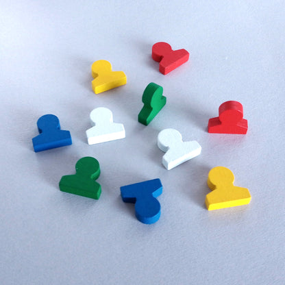 Wooden People Tokens for Board Games