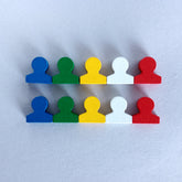 Wooden People Tokens for Board Games